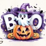 Halloween Boo Cute Ghost Pumpkin Witch