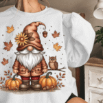 Trendy Fall Gnome Png, Thanksgiving Png