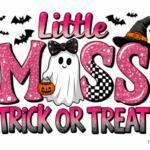 Little Miss Trick or Treat Halloween PNG