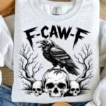 Crow Raven PNG, F-CAW-F Funny Halloween