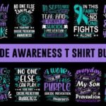 Suicide Awareness T-shirt Design Bundle