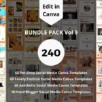 240 Social Media Canva Templates Bundles