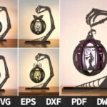Skeleton Hand Lantern SVG Bundle
