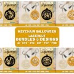Keychain Halloween Lasercut BUNDLE
