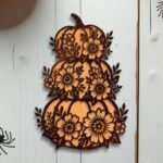 Stacked Flower Pumpkins Laser Cut SVG