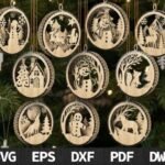 Layered Christmas Ornament Bundle SVG